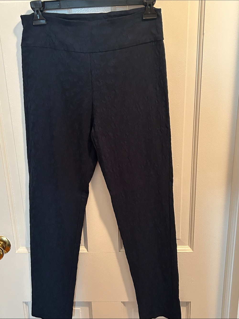 Elliott Lauren Navy Textured High Waist Skinny Pants